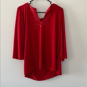 red blouse